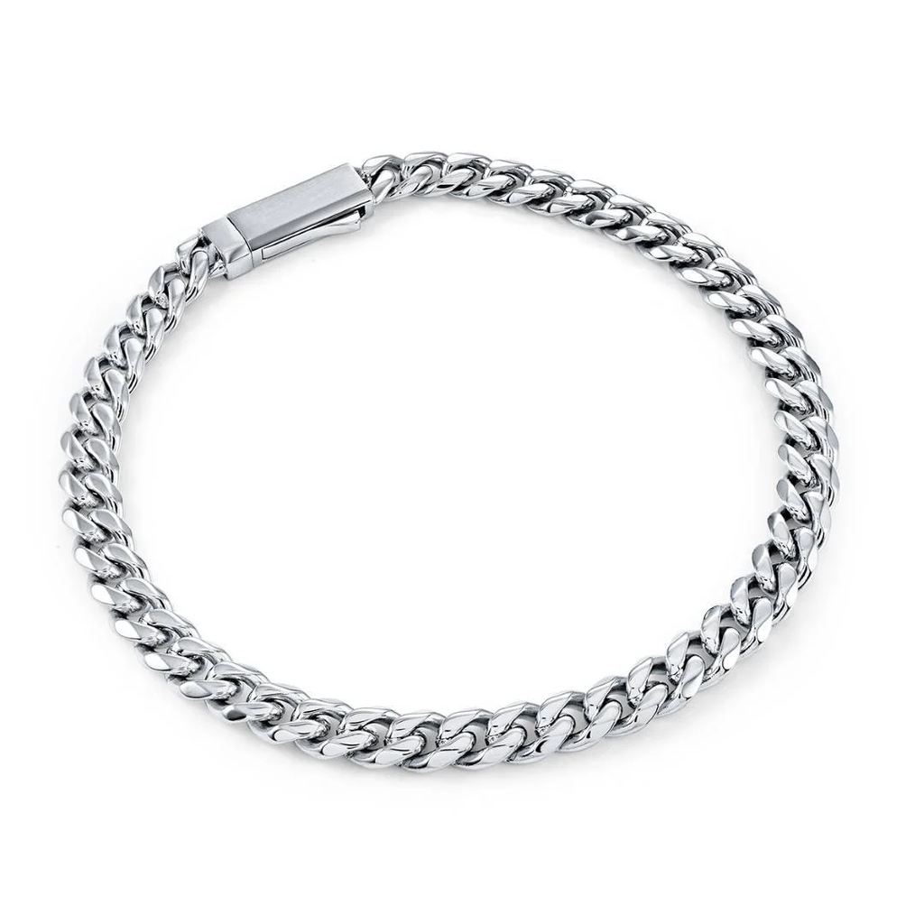 Bracelet gourmette, acier inoxydable, 4.6 millimètres