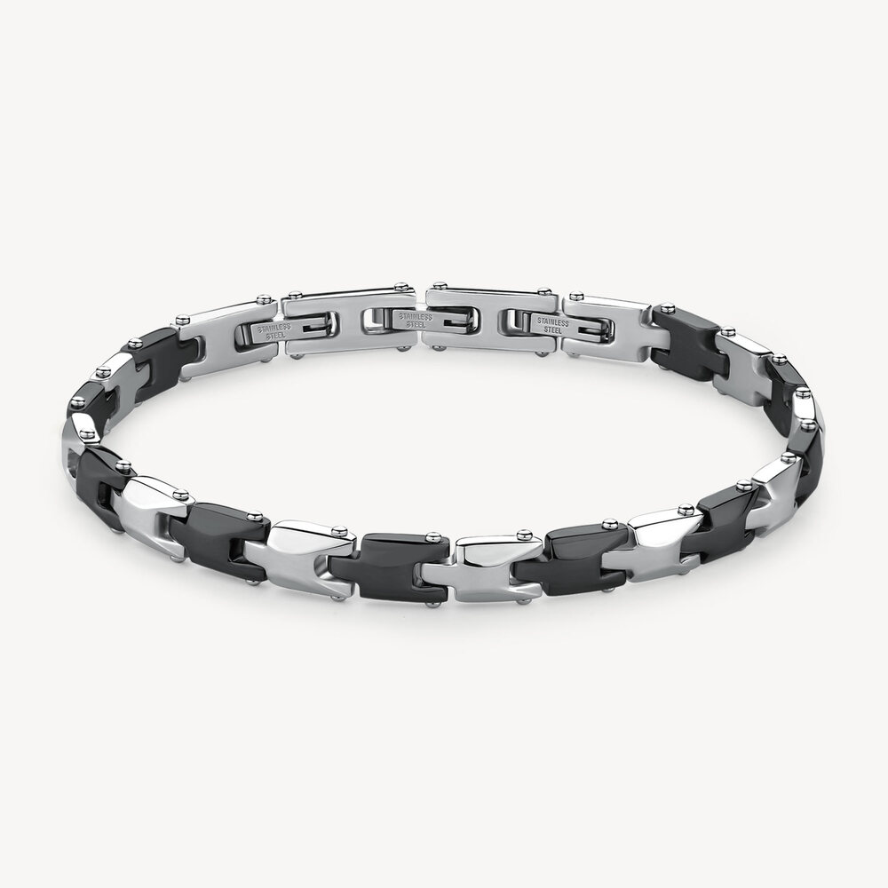 Bracelet acier inoxydable 2 tons (blanc et noir) - BBC22 - Brosway Italia