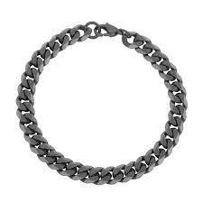 Bracelet acier noir gourmette homme - T1X8100485 - Steelx