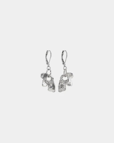 Boucles d'oreilles pendantes acier inoxydable, étain