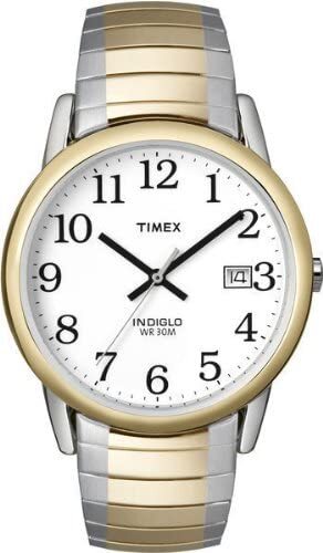 Montre extensible métal 2 tons (jaune/blanc), fond blanc - T2H311GP - Timex