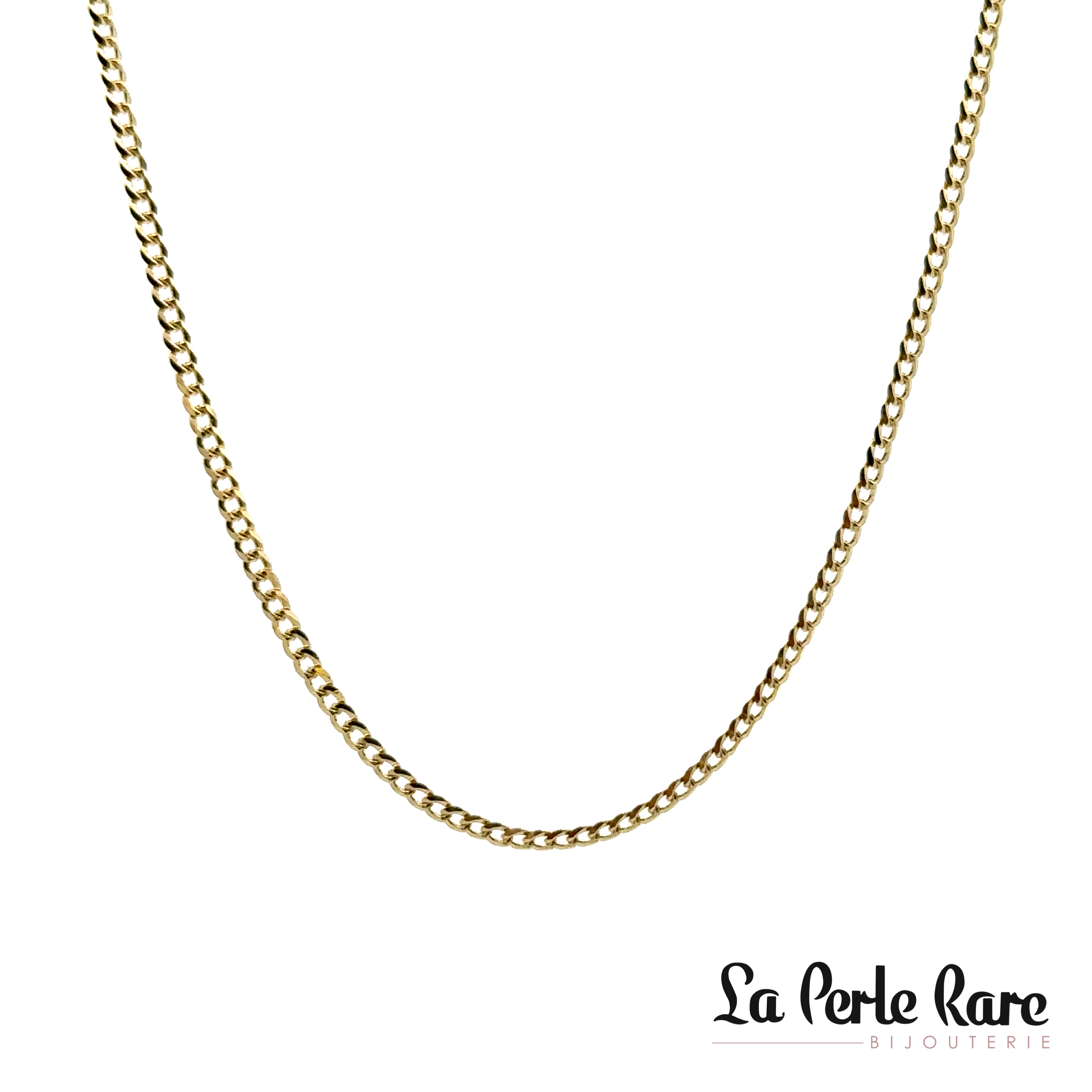 Yellow gold curb chain - LPR-2325-18 - Exclusivity