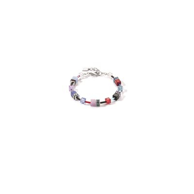 Bracelet acier inoxydable, verre, cristaux - 2838-30-0330 - Coeur De Lion