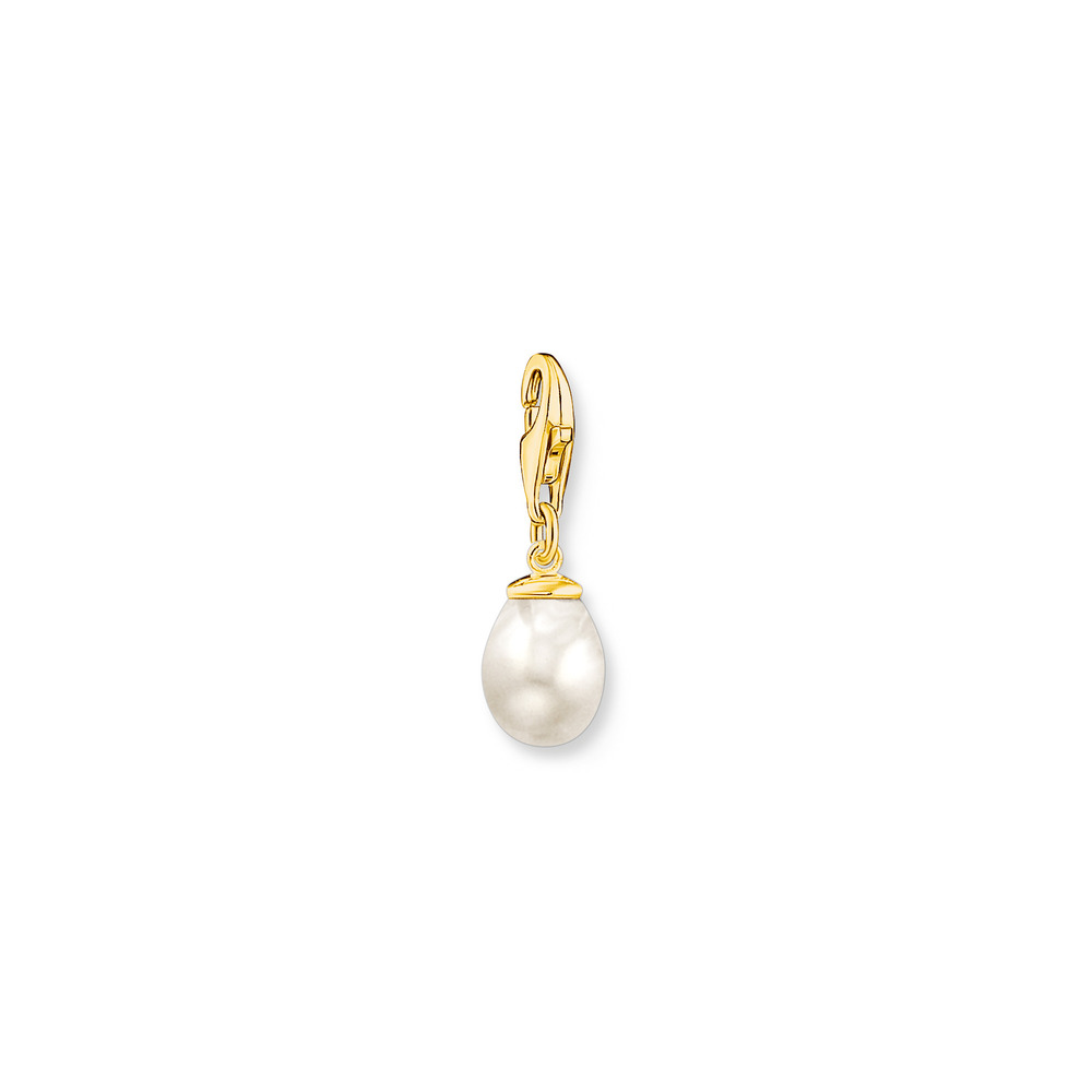 Charm argent doré, perle Charm argent doré, perle