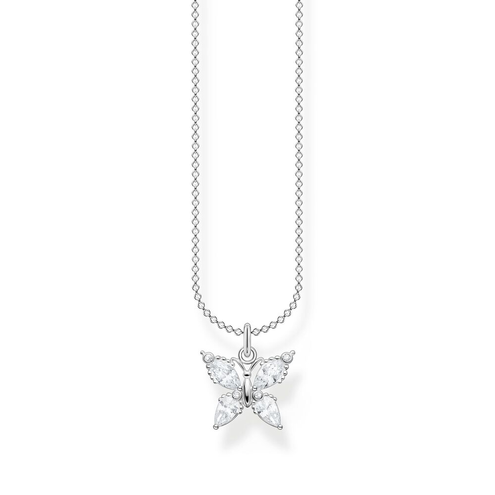 Pendentif papillon argent, zircons Pendentif papillon argent, zircons