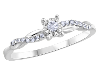 Bague or blanc 10 pts dia can certif Bague or blanc 10 pts dia can certif