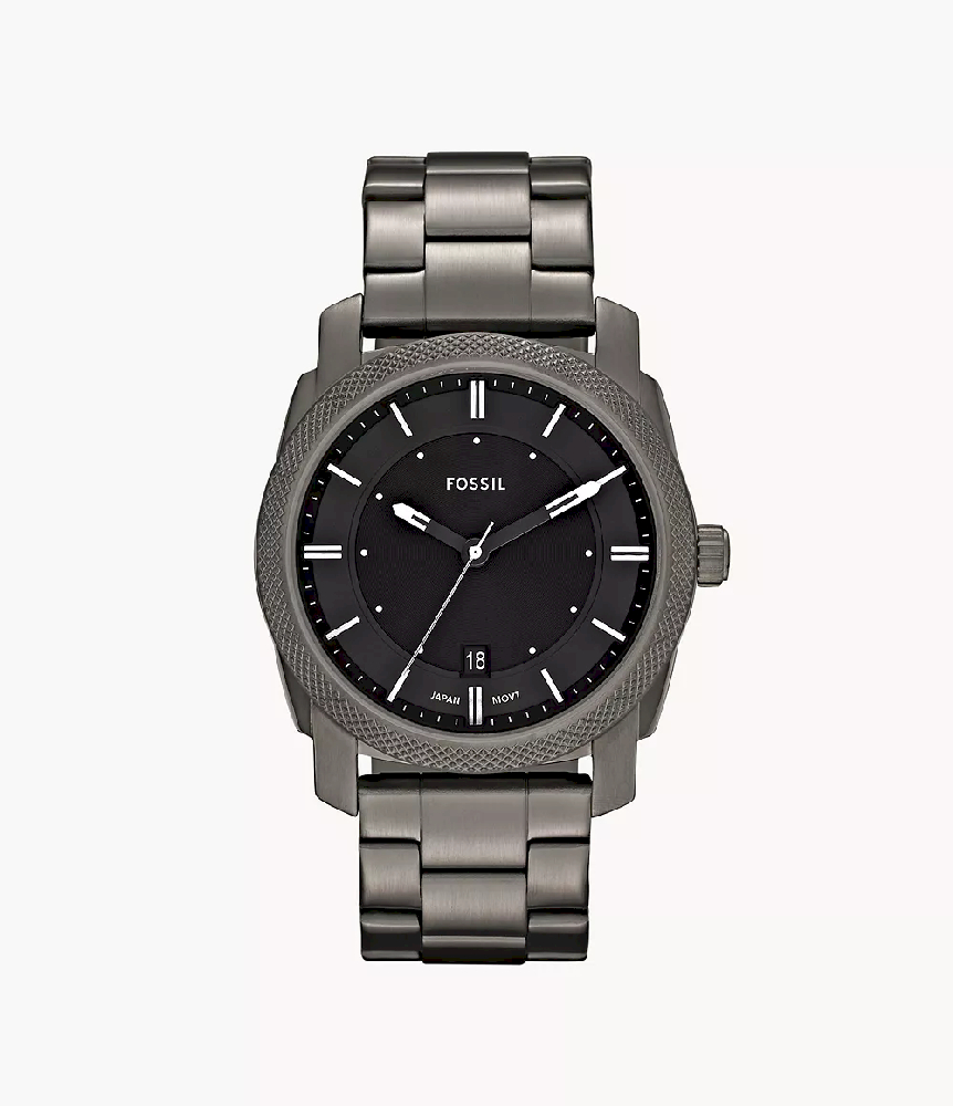 Montre acier anthracite, fond noir - FS4774 - Fossil