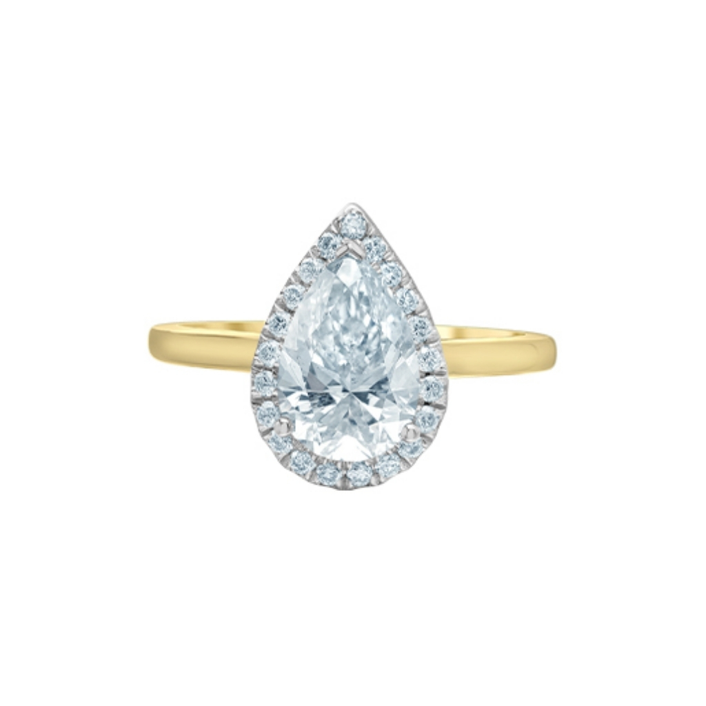 Bague or deux tons 220 pts diamants de laboratoire Bague or deux tons 220 pts diamants de laboratoire