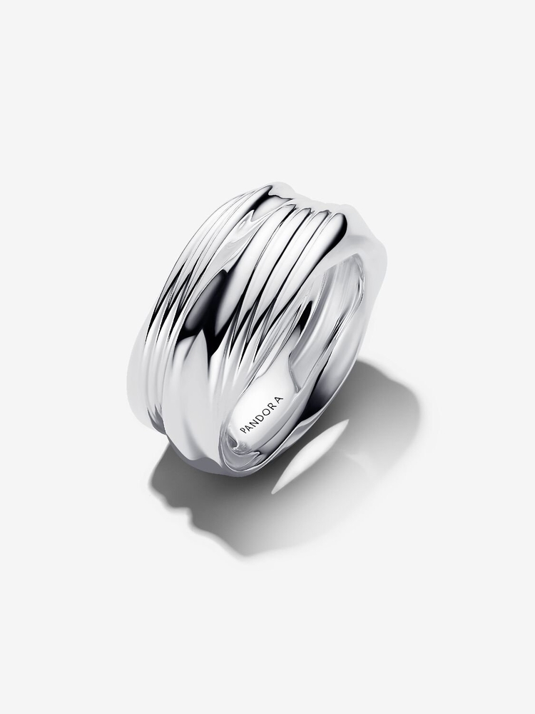 Bague double torsadée, argent - 193890C00-52 - Pandora