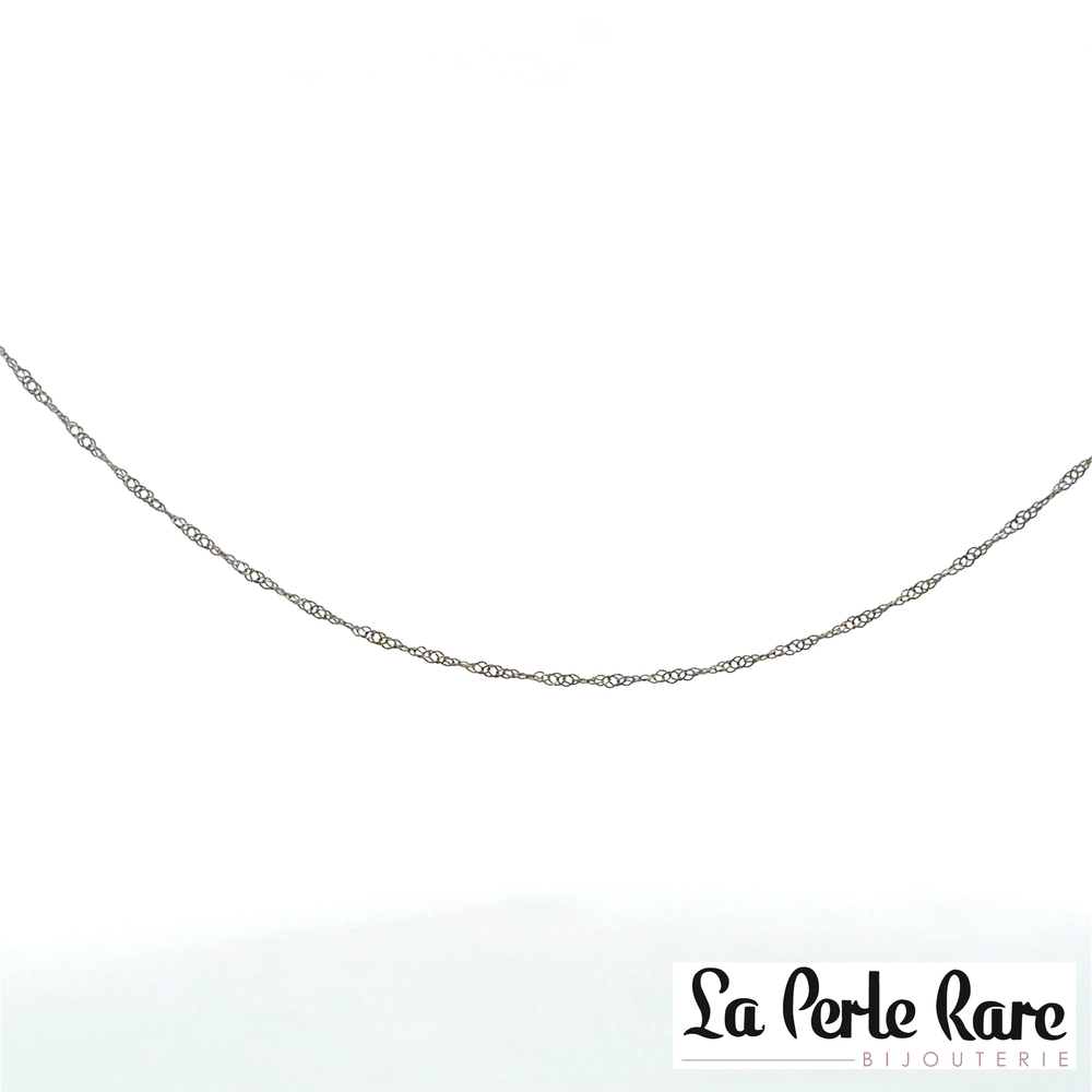 Chaîne singapour, or blanc - LPR-2311-17 - Exclusivités