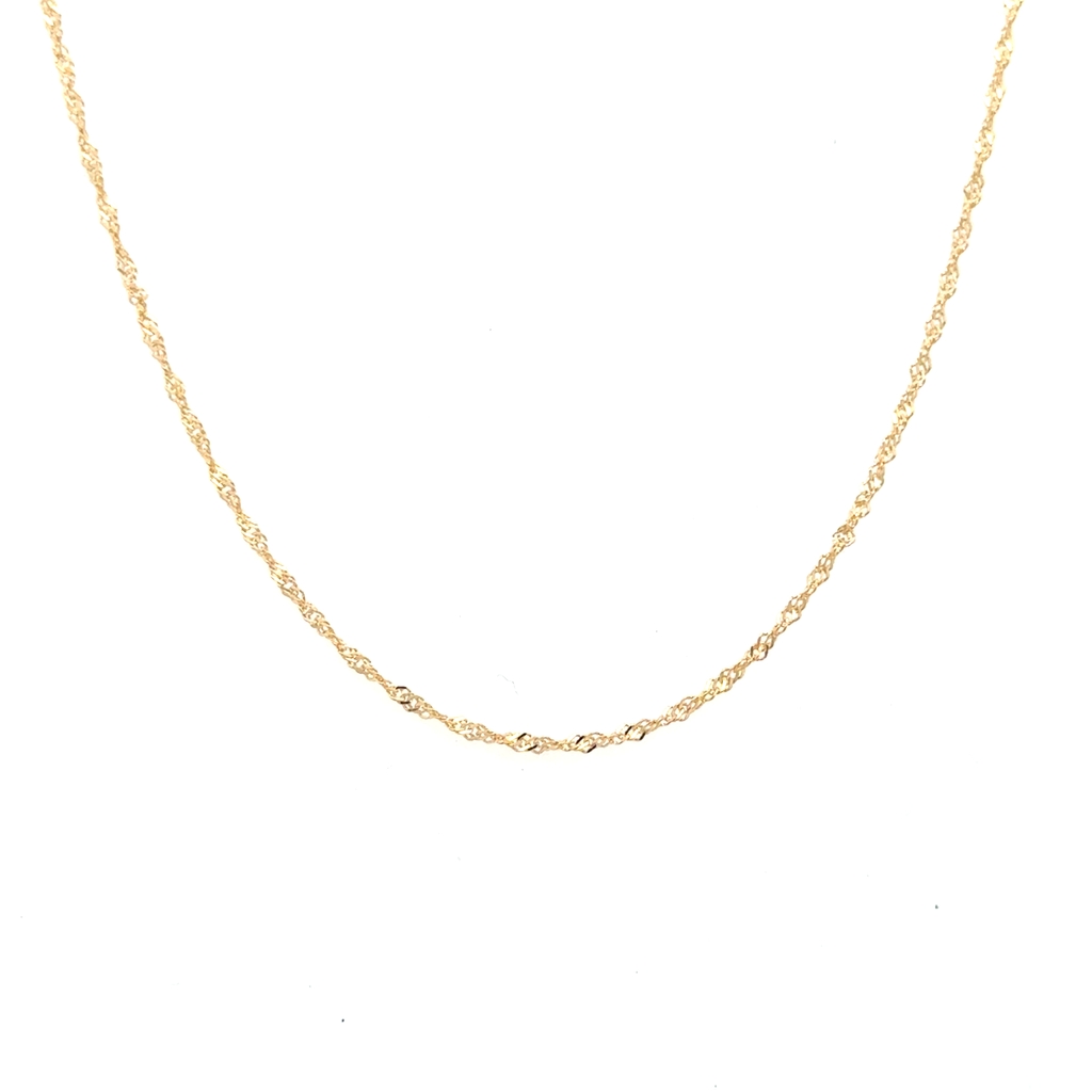 Chaîne singapour, or jaune 10 carats