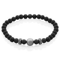 Bracelet acier et agates 8 po Bracelet acier et agates 8 po