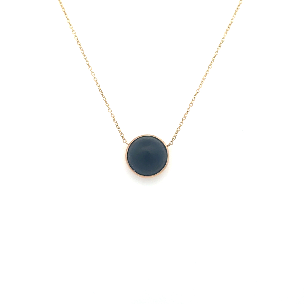 Pendentif en or jaune 14 carats, onyx