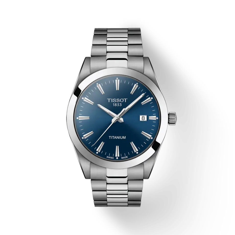Montre gentleman, titane, fond bleu - T127.410.44.041.00 - Tissot