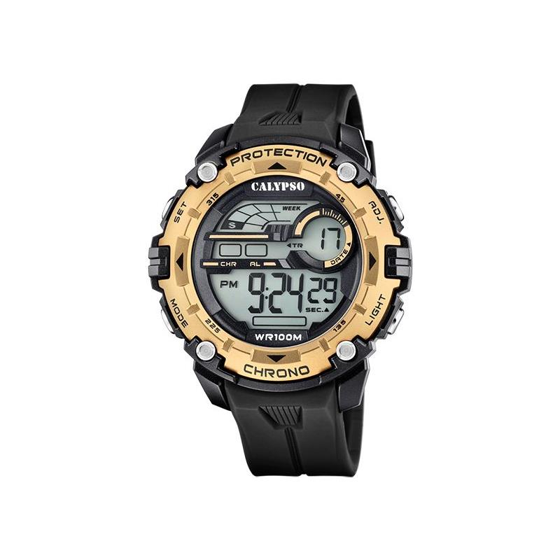 Montre silicone noir et doré