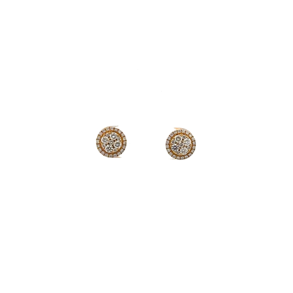 Boucles d'oreilles fixes or jaune 14 carats, 37 points de diamant total - 22682157 - Exclusivités