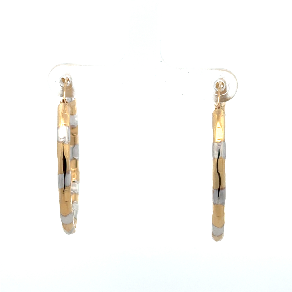 Anneaux or 2 tons (jaune et blanc) 10 carats - LPR-3011 - Exclusivités