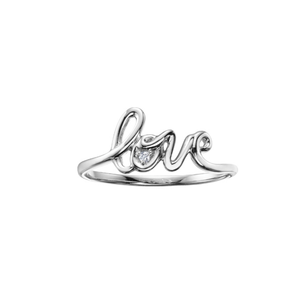 White Gold Love Ring 1 pt diamond - DD2530 - Corona