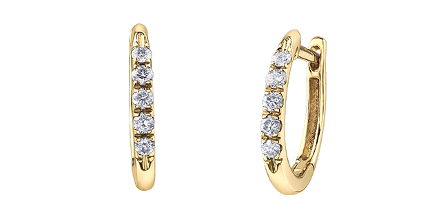 Anneaux or jaune 10 carats, 15 points de diamants total - DD7762YG - Corona Anneaux or jaune 10 carats, 15 points de diamants total - DD7762YG - Corona