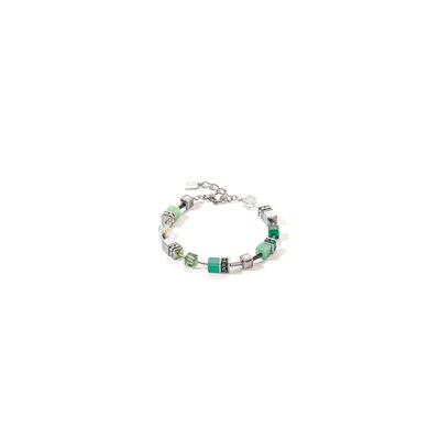 Bracelet acier inoxydable, verre, cristaux - 2838-30-0500 - Coeur De Lion