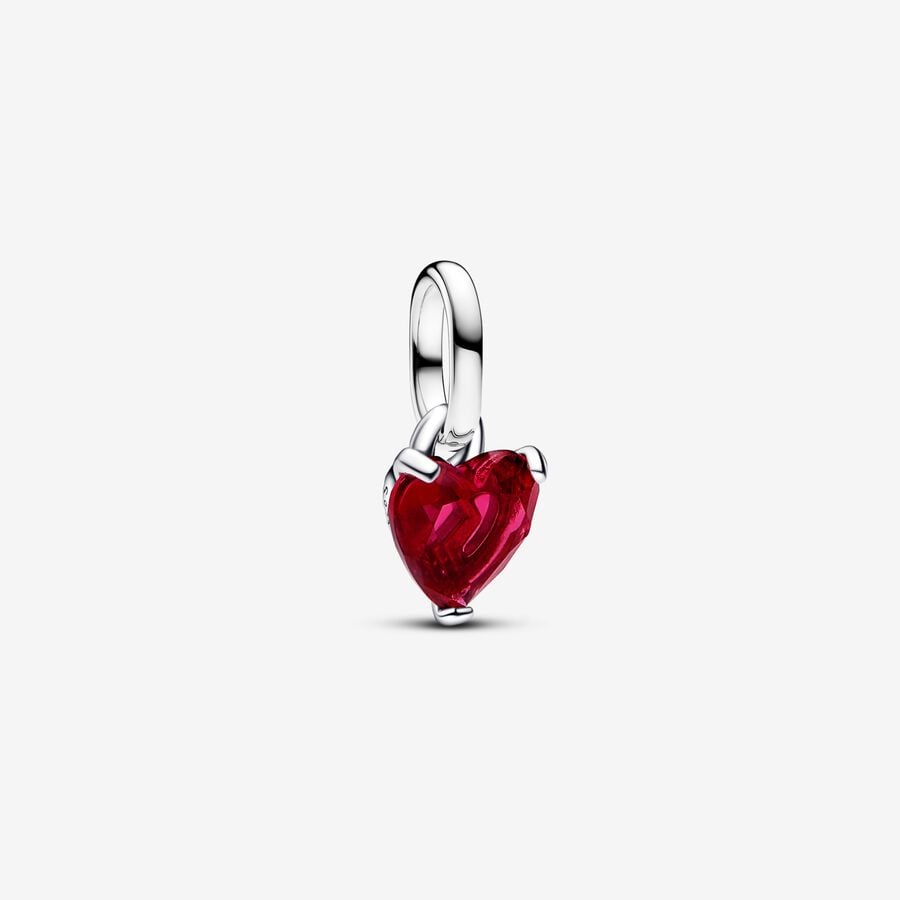 Bille Pandora Me, coeur brisé en argent avec cristal synthétique rouge Bille Pandora Me, coeur brisé en argent avec cristal synthétique rouge