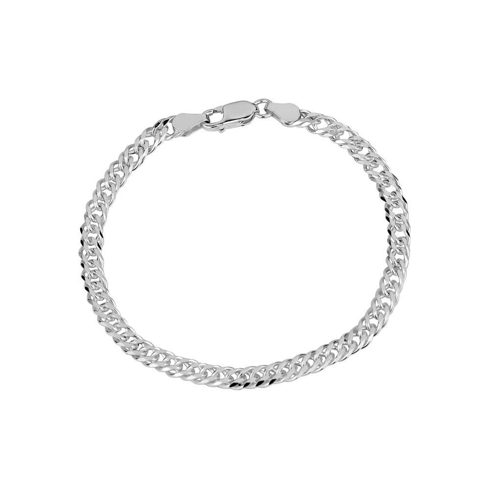 Bracelet gourmette, argent - B3843 - Création Gl