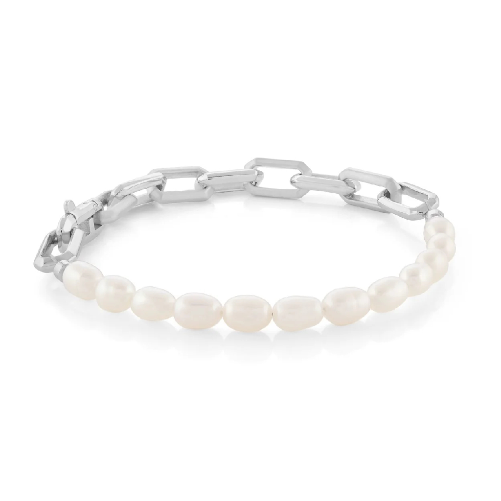Bracelet acier, perles