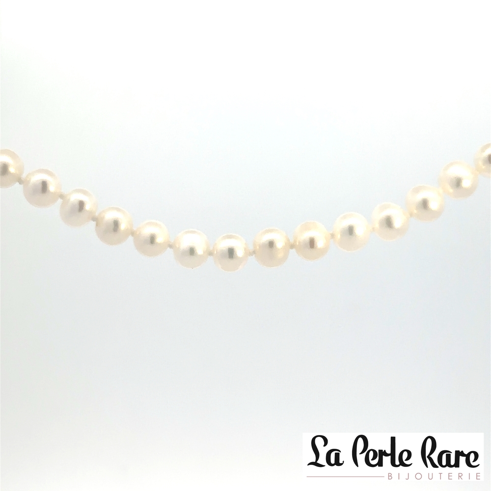 Collier or jaune 14 carats, perles d'eau douce 5 - 5.5 millimètre - NWK205-16 - Exclusivités