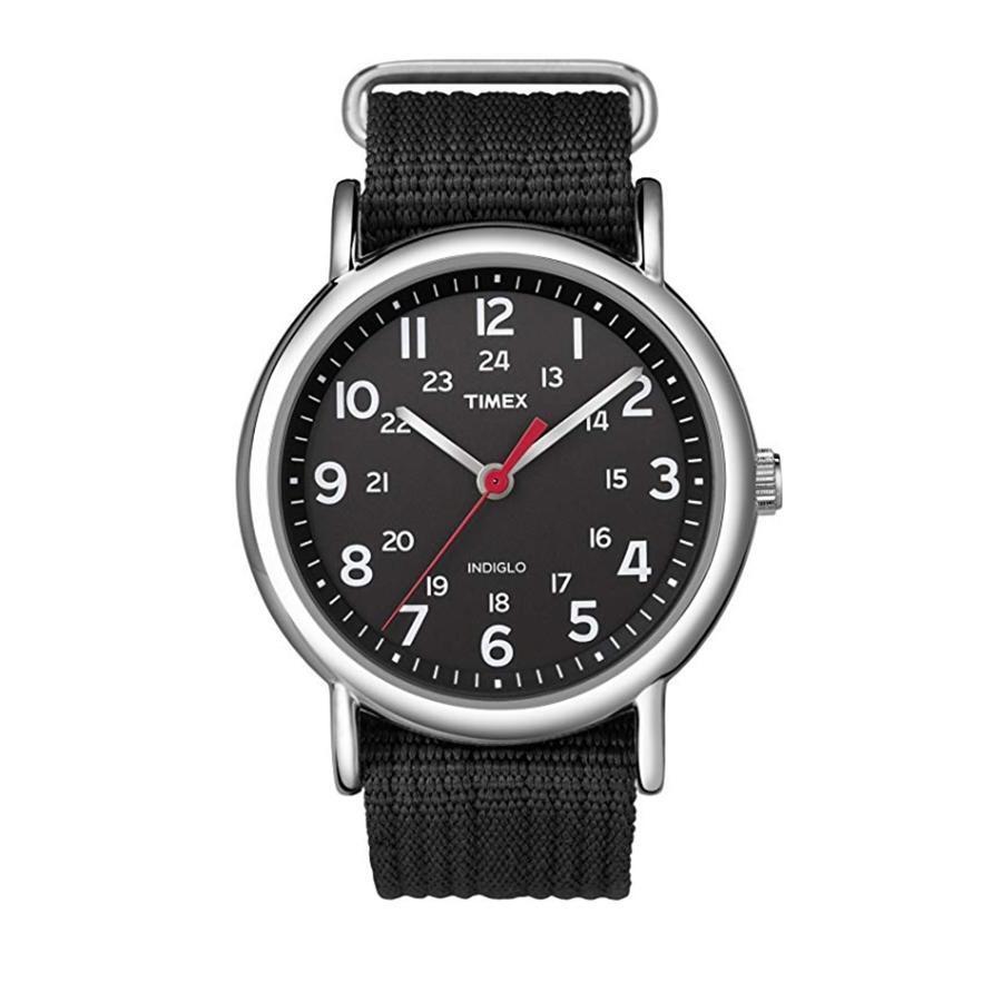 Montre nylon noir, métal, fond noir - T2N6479J - Timex