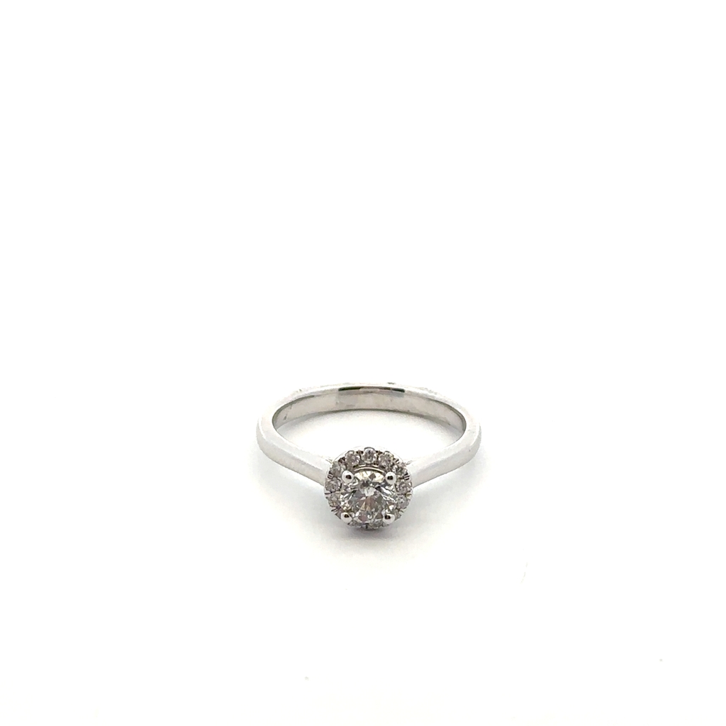 Bague or blanc 14 carats, 50 points de diamant total - 154941 - Exclusivités
