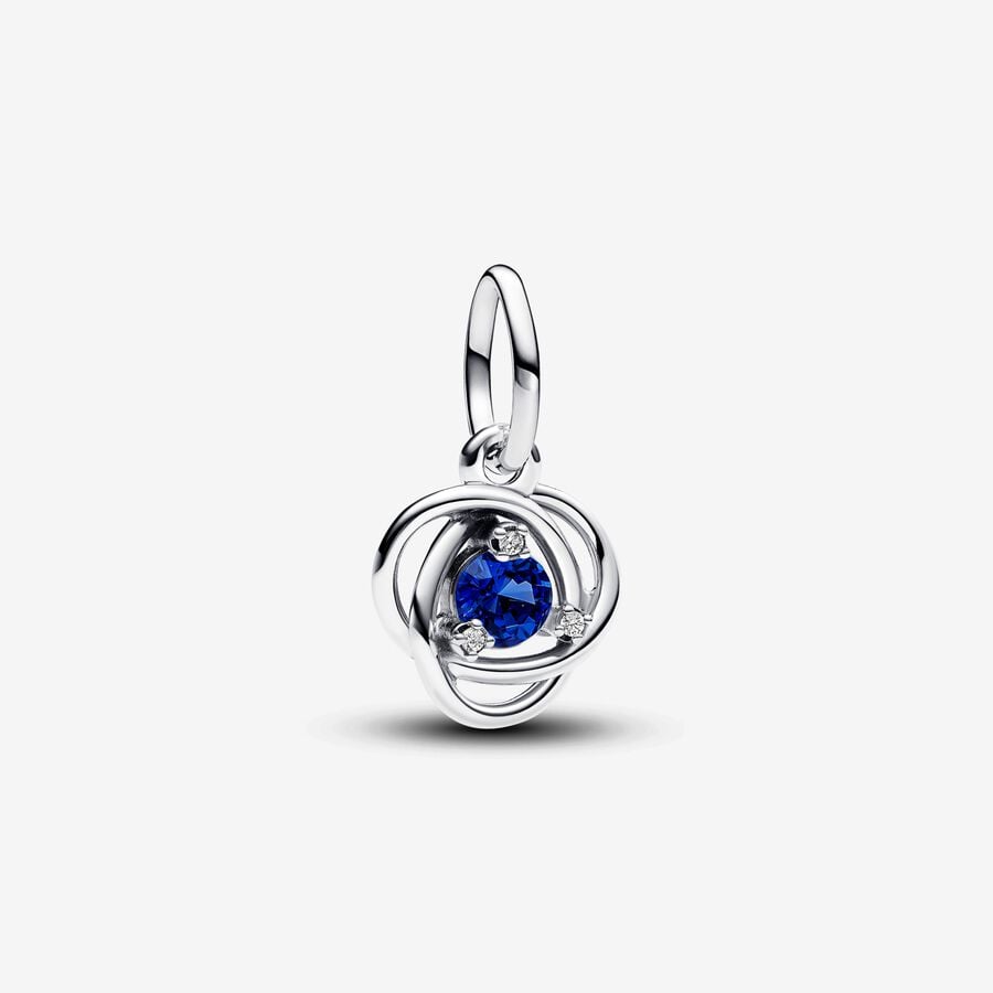 Bille cercle éternel, argent, cristal bleu, zircons - 793125C09 - Pandora