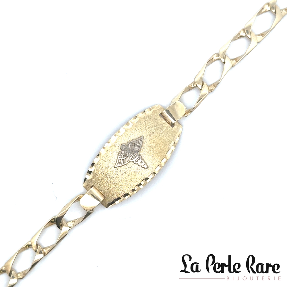 Bracelet médical, or jaune 10 carats - LPR-2745 - Exclusivités