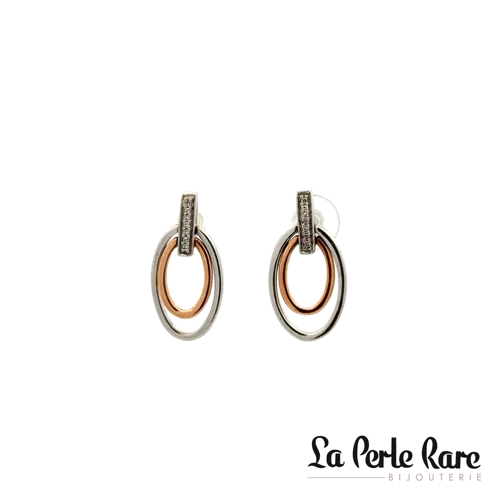 B.o pendante 2 tons rose 6 pts dia - UER11441-D - Exclusivités