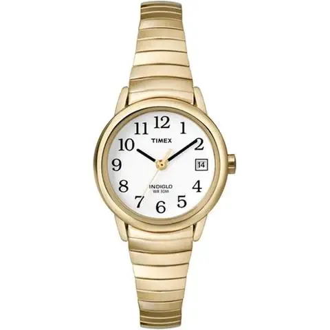 Montre extensible métal doré, fond blanc - T2H351GP - Timex