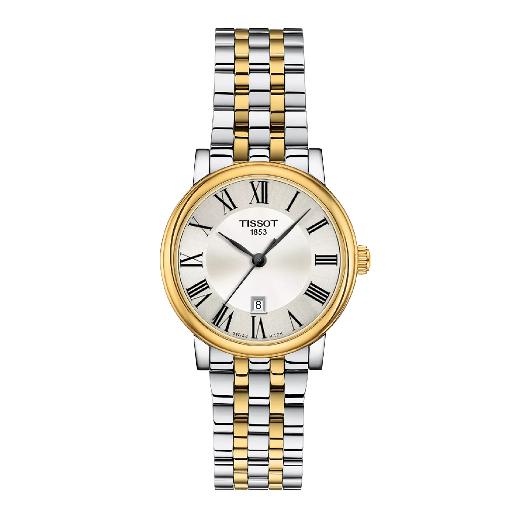 Montre Tissot Carson Premium, acier inoxydable 2 tons (blanc et jaune) - T122.210.22.033.00 - Tissot