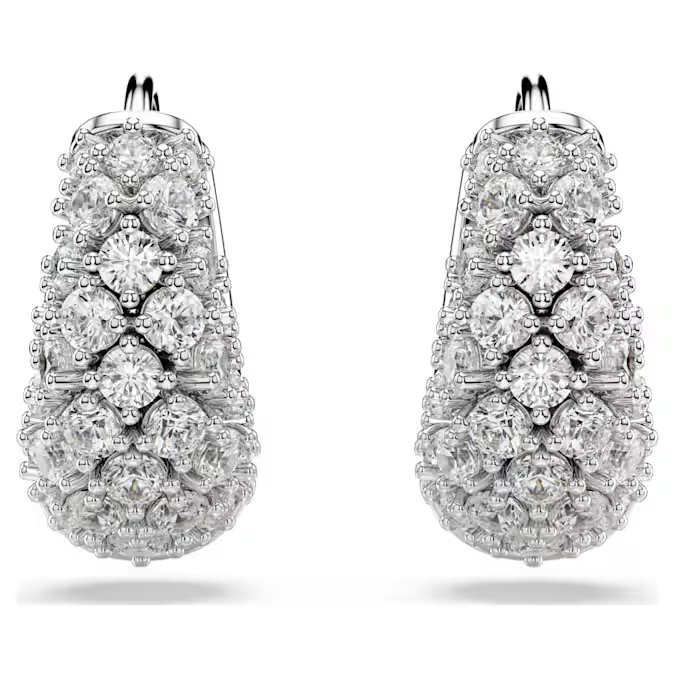 Anneaux métal finition rhodium, cristaux incolores - 5732282 - Swarovski