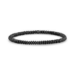 Bracelet extensible, acier noir, hématites - AS-B388-S - Arz Steel