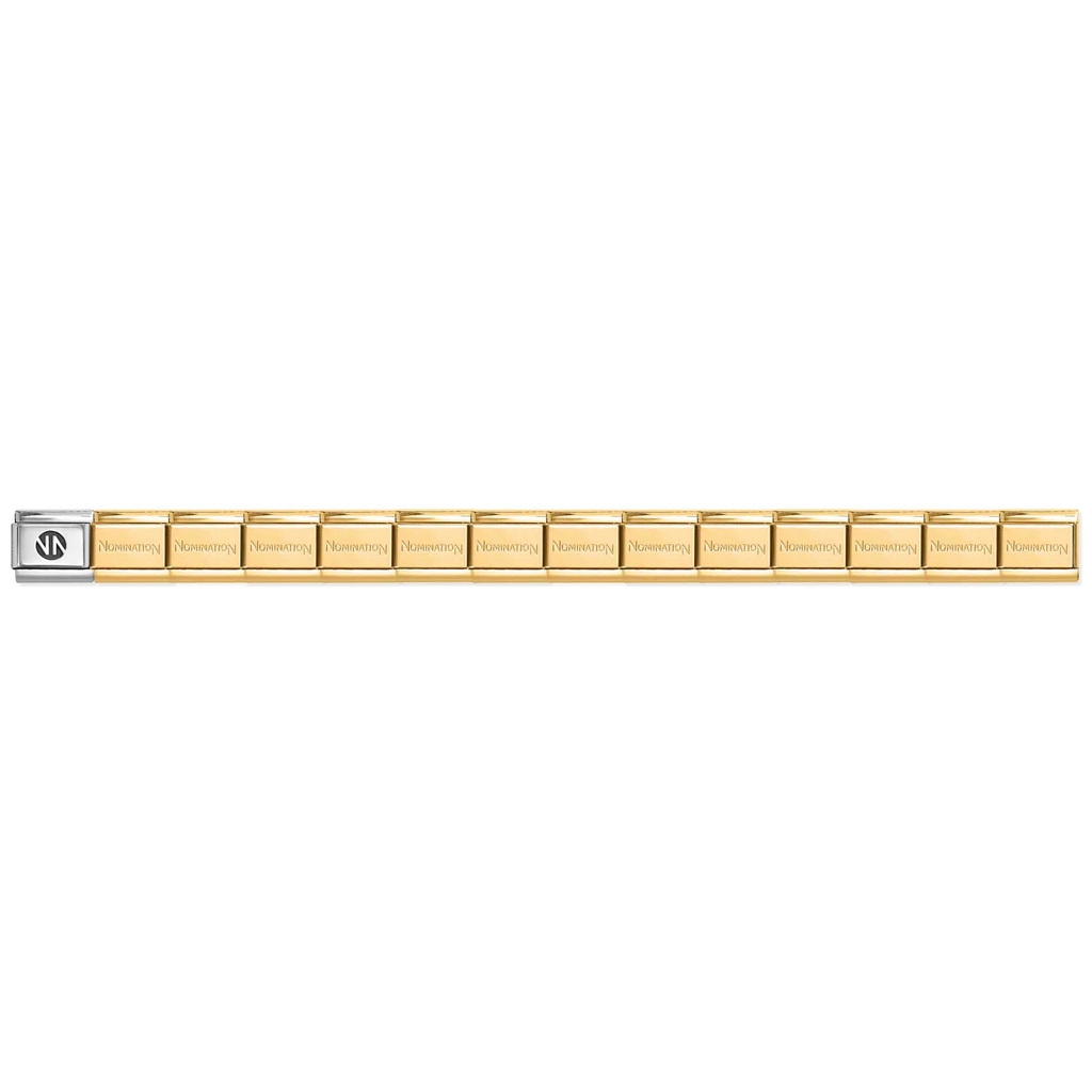 Classic starter bracelet, stainless steel, 18 carats yellow gold finish