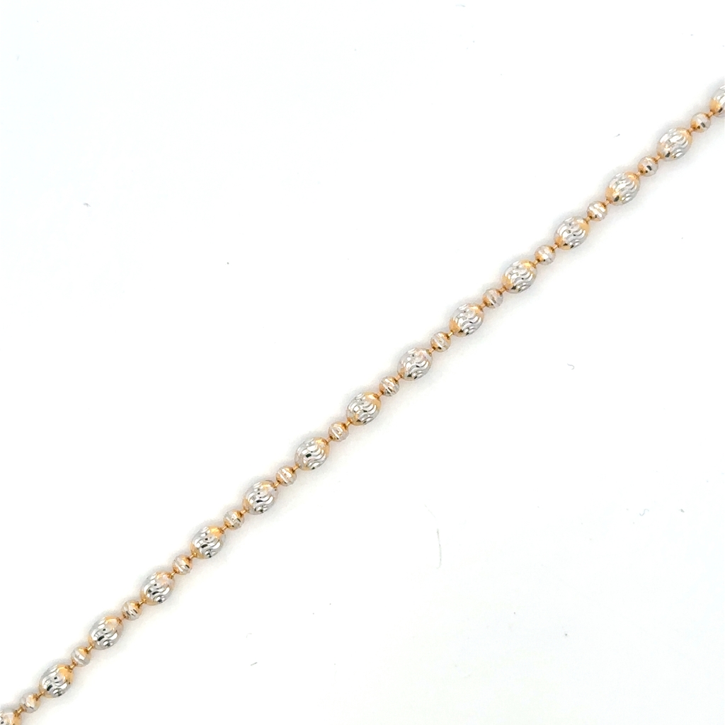 Bracelet or 2 tons (jaune et blanc) 10 carats - LPR-2934-7.5 - Exclusivités