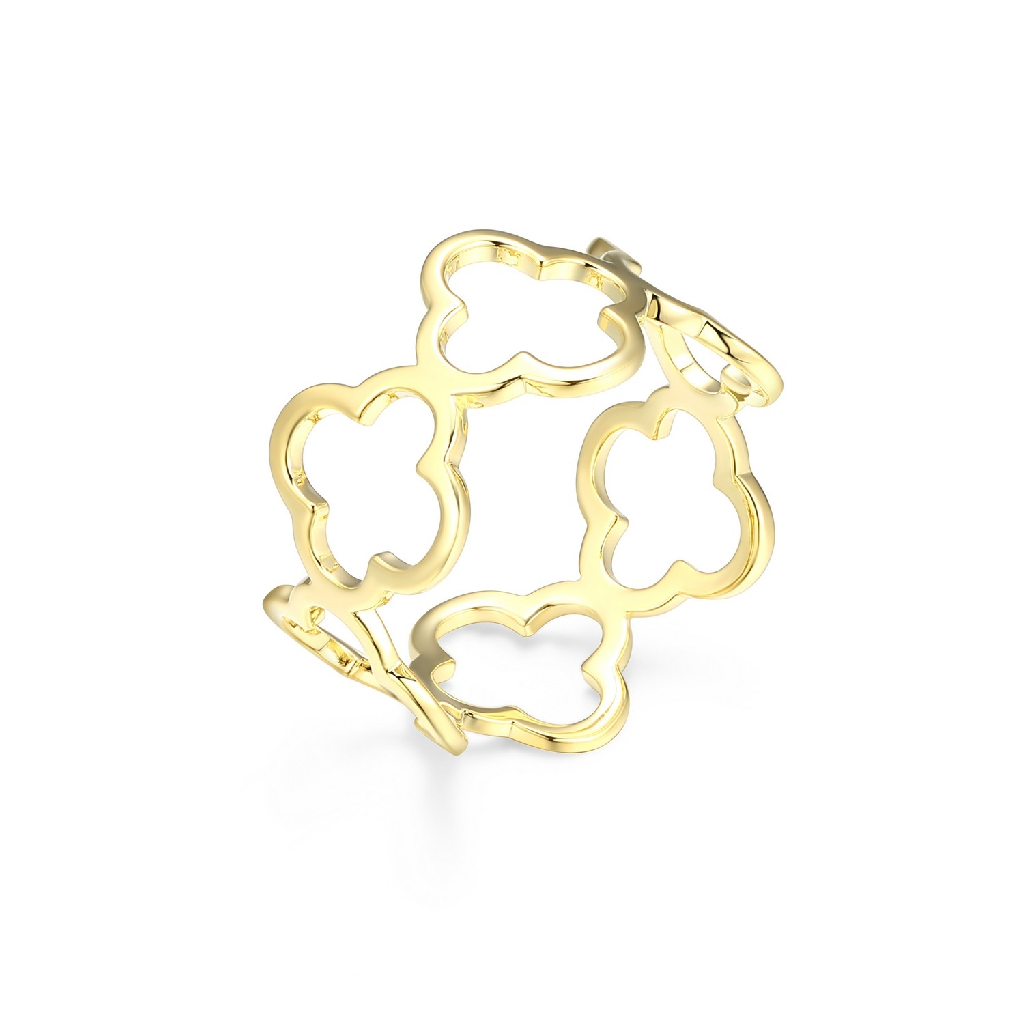 Bague de style Van Cleef, argent doré - 34ATSYA0AC - Reign By Paj