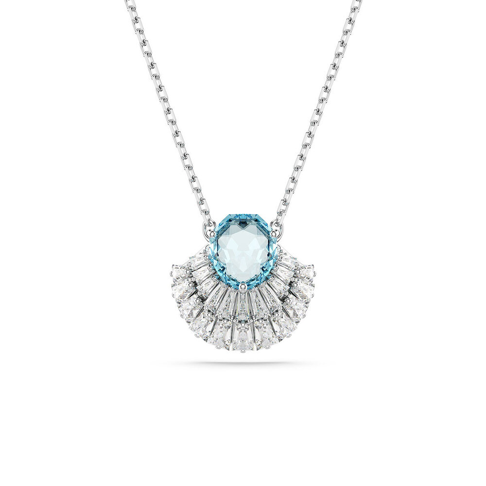 Collier métal rhodié, cristaux blancs/bleu - 5689195 - Swarovski