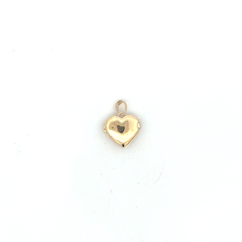 Pendentif loquet coeur, or jaune 10 carats