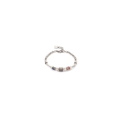 Bracelet acier inoxydable, perles d'eau douce, verre, cristaux - 4030-30-1230 - Coeur De Lion