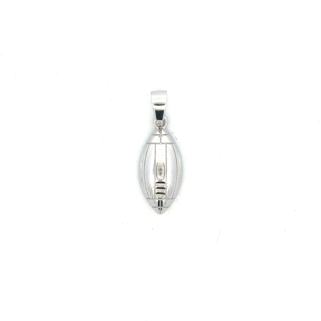 Pendentif ballon de football, argent rhodié