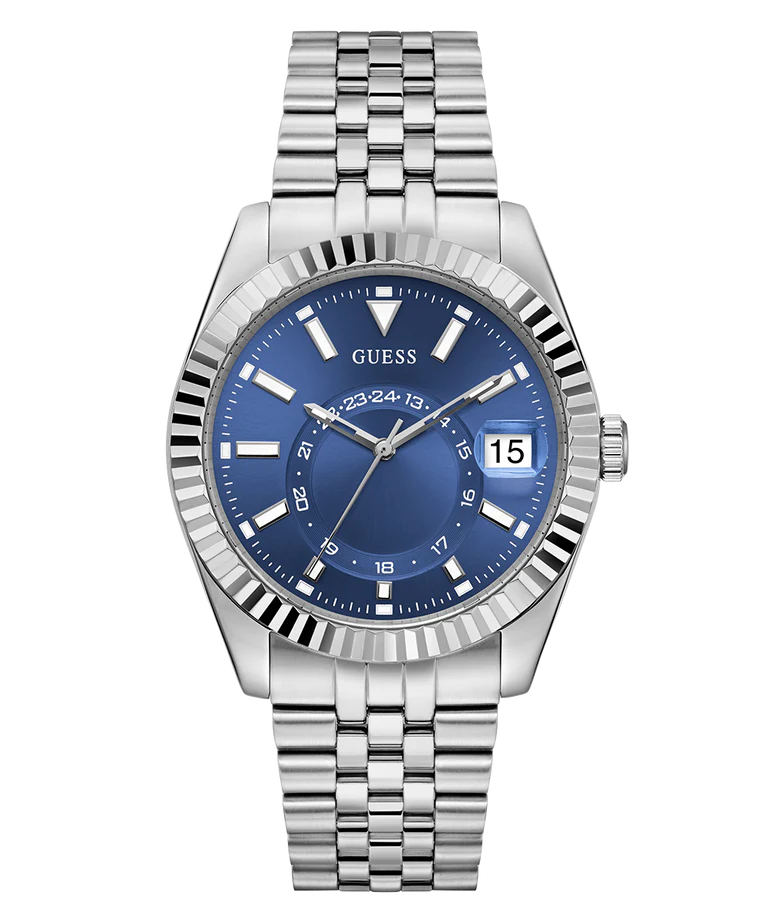 GUESS Watch Stainless Steel, Blue Dial