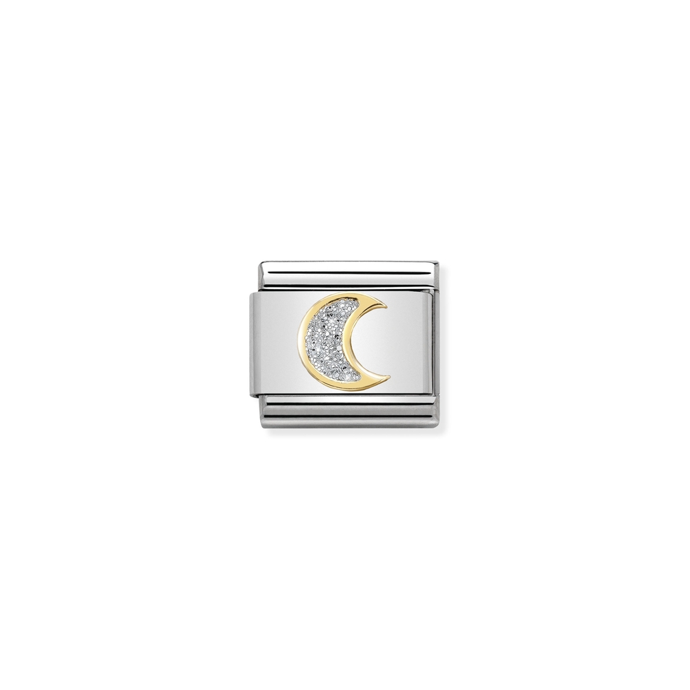 Maille classique lune, acier inoxydable, finition or jaune 18 carats - 03022005 - NOMINATION