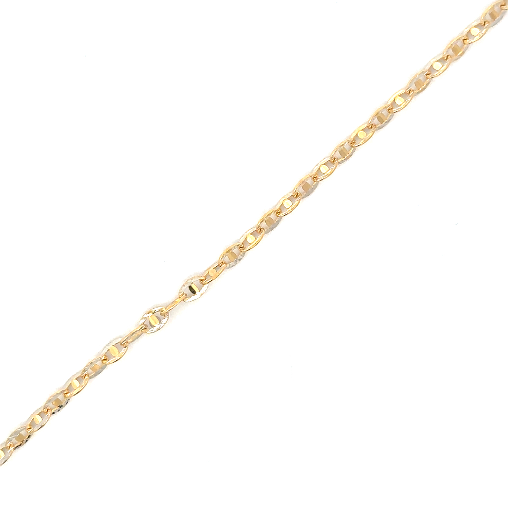 Bracelet mailles marine, or 2 tons (jaune et blanc) 10 carats - LPR-2978-7.5 - Exclusivités
