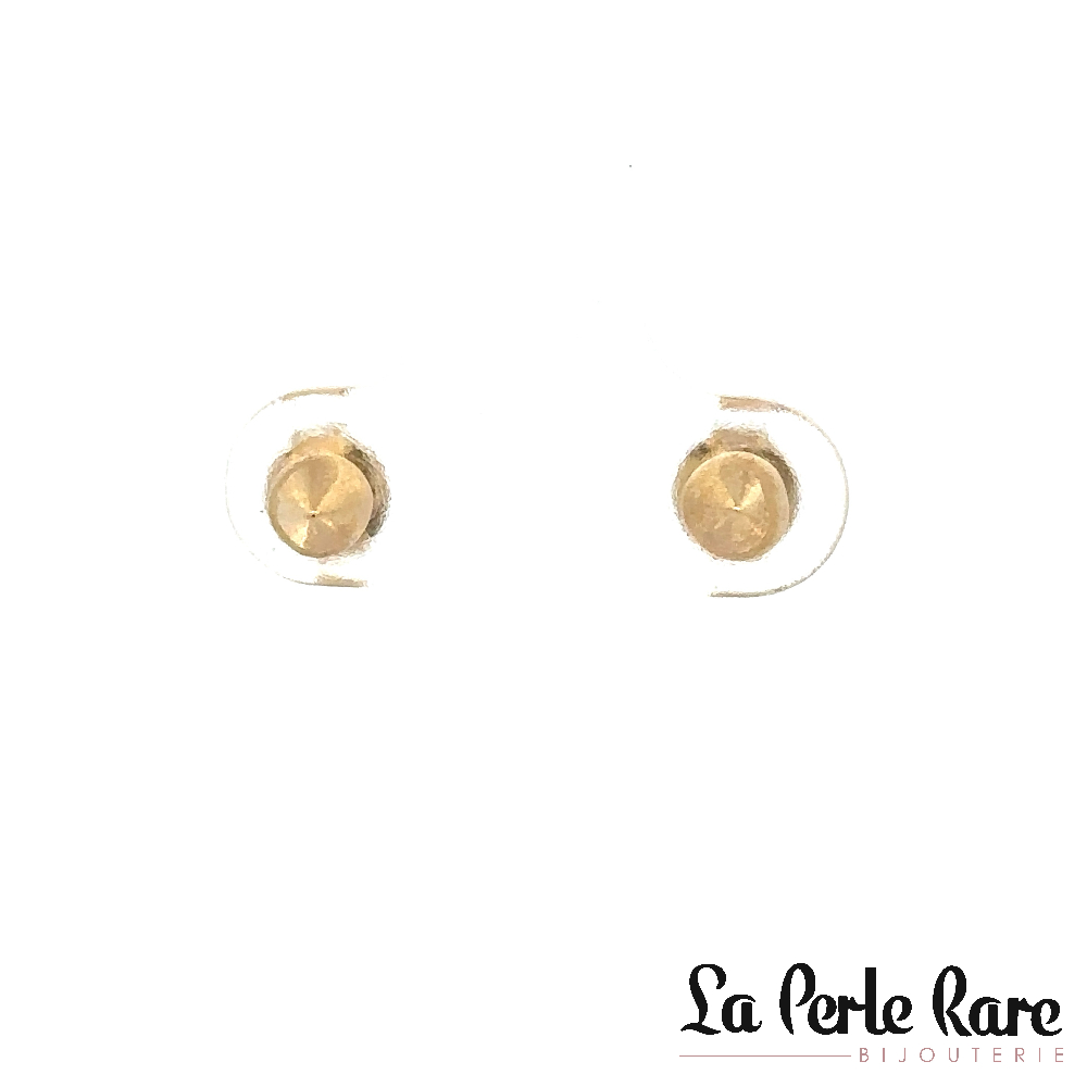 Boucles d'oreilles fixes or jaune 10 carats - EAS-5643-J - Exclusivités