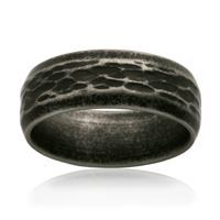 Jonc pour homme en acier anthracite
