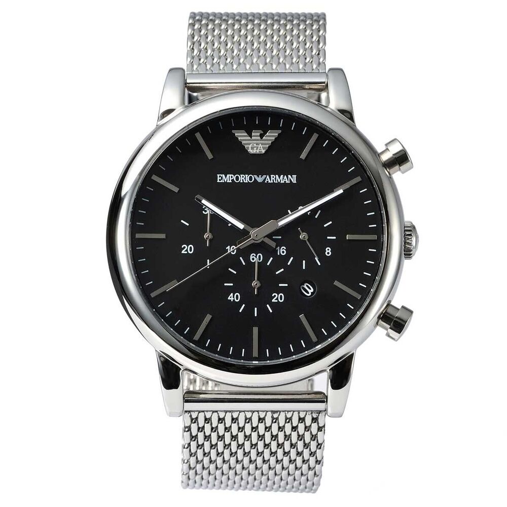 Montre pour homme cadran noir, acier inoxydable Montre pour homme cadran noir, acier inoxydable